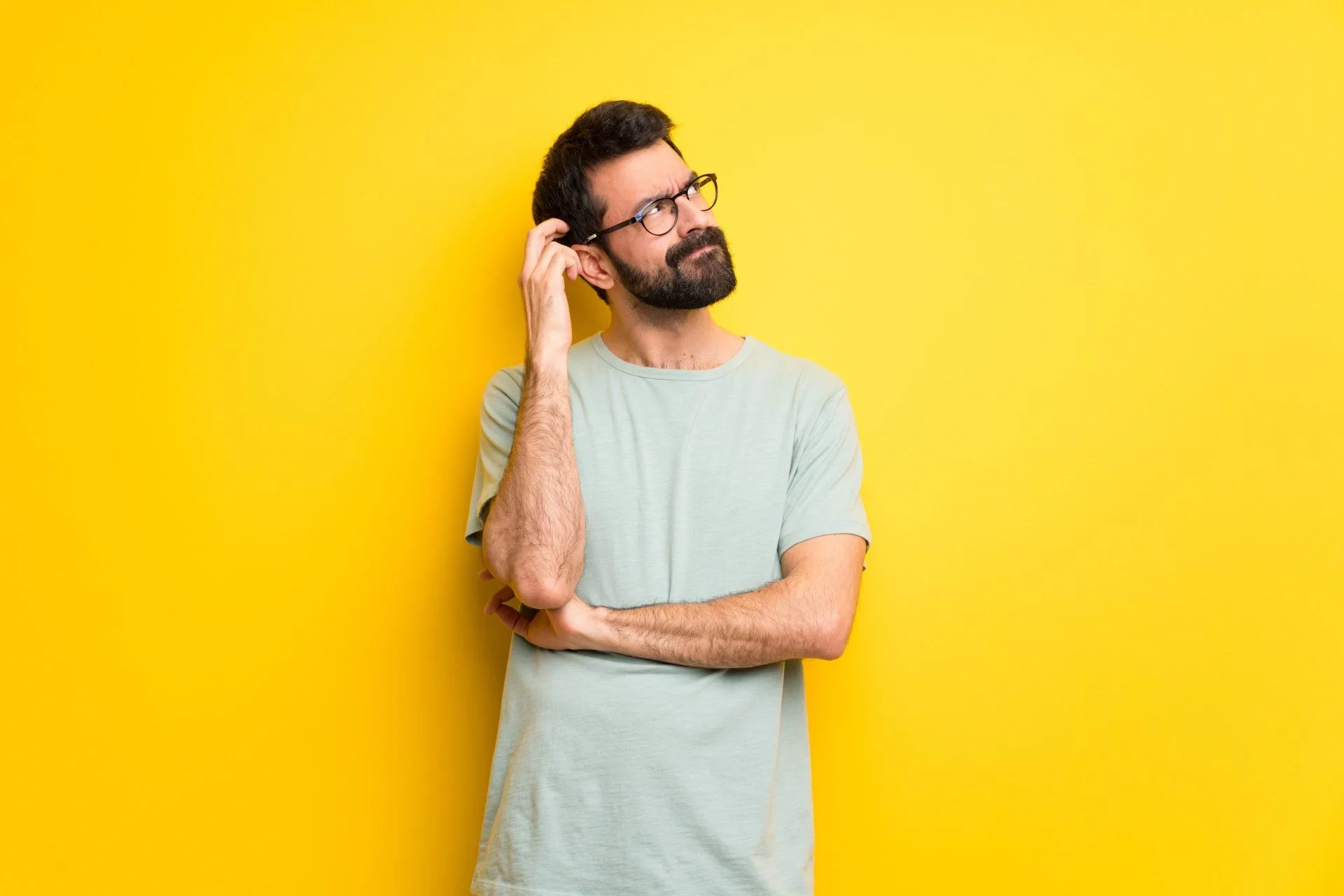 How Often Should You Clean Your Carpets? 18 guy on yellow bathroom thinking
