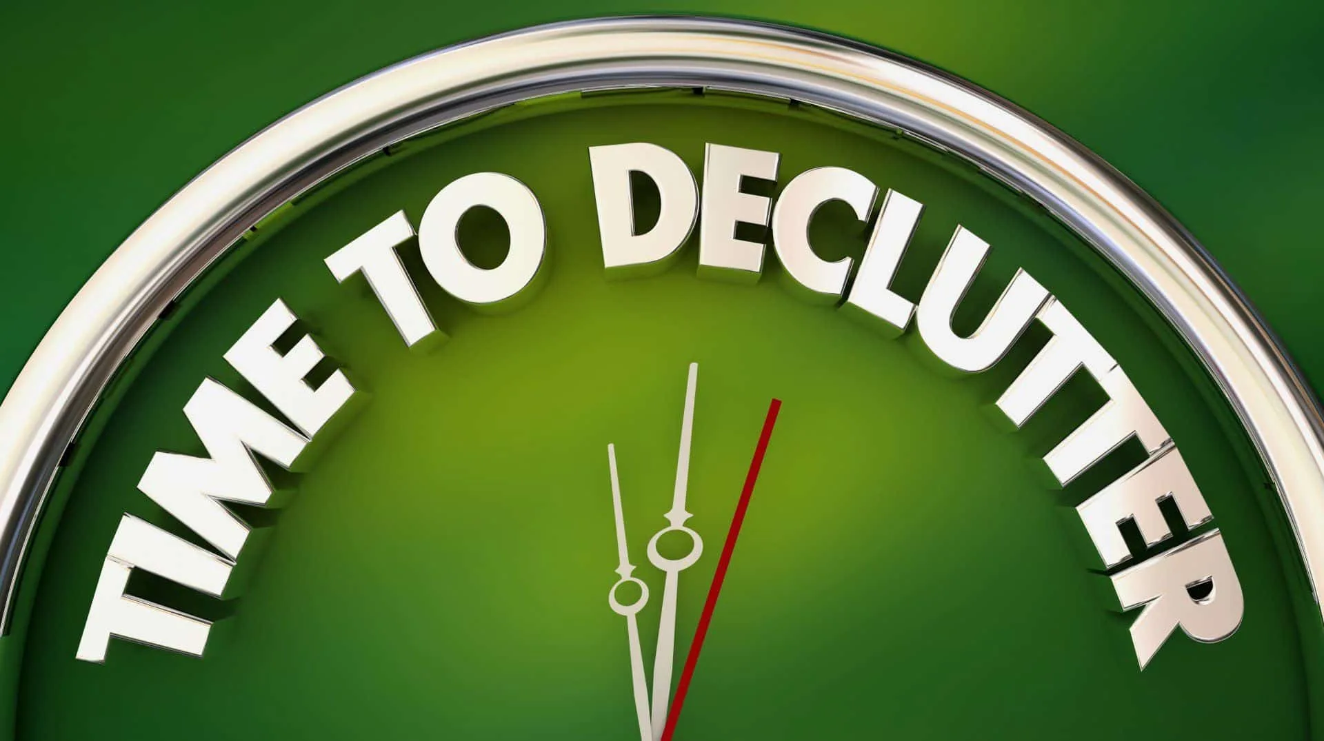 Time To Purge: Ways to Declutter and Reorganize 2 a picture of a clock with text that says