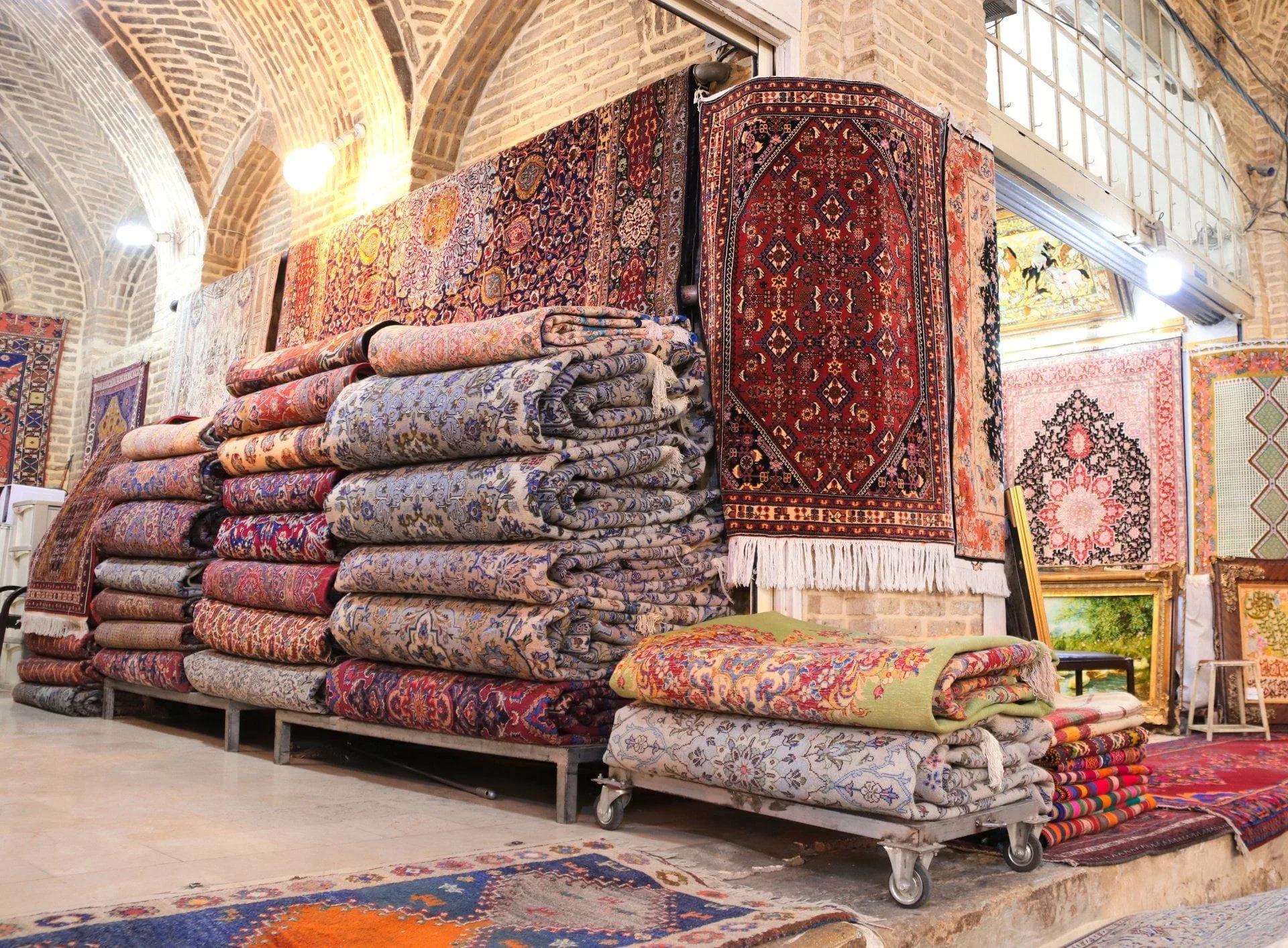 How to Care for Your Area Rugs 28 an oriental rug store filled with folded and hanging rugs