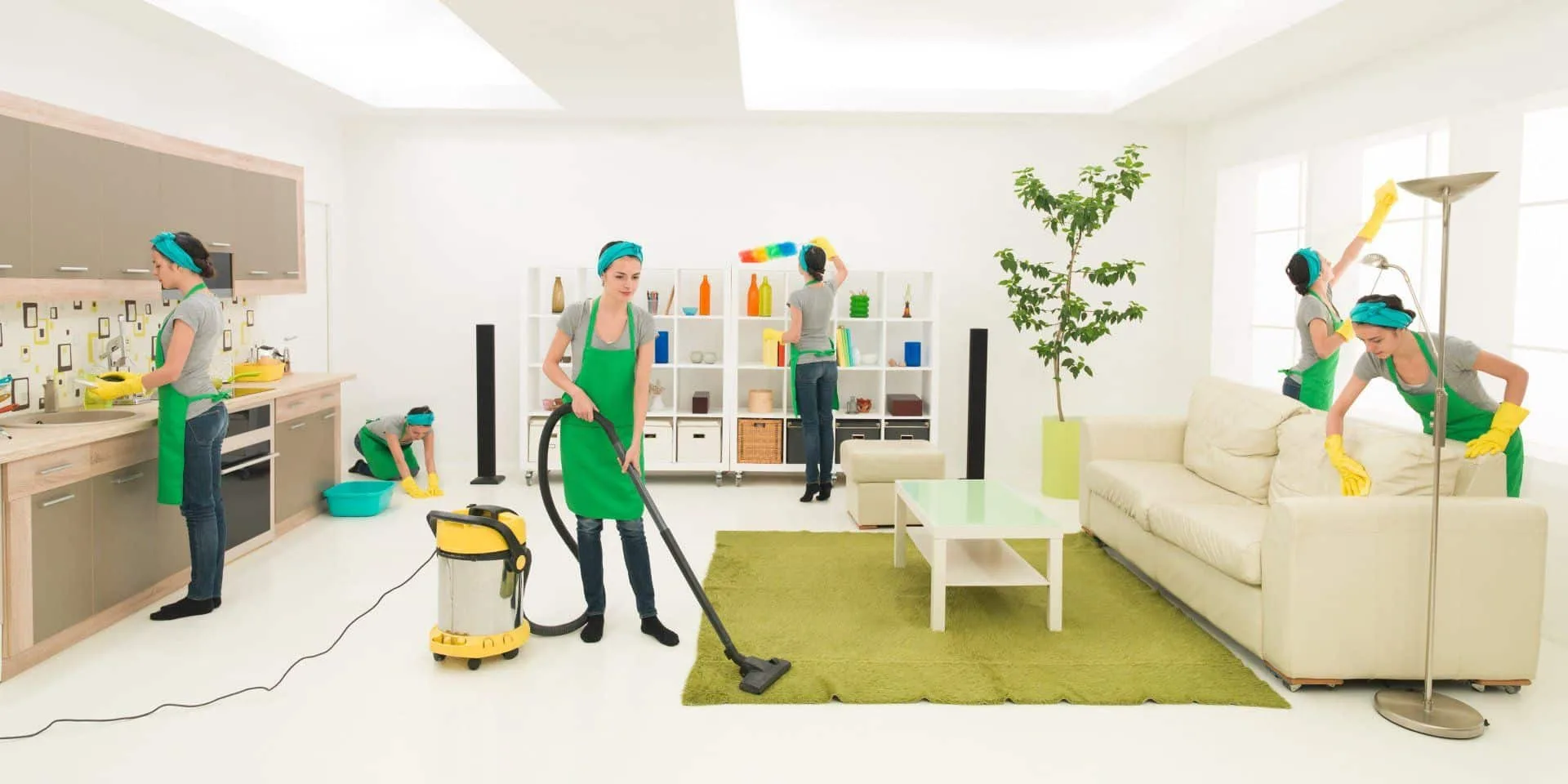 How to Have the Best Smelling House on the Block 45 picture of a woman cleaning multiple parts of a room