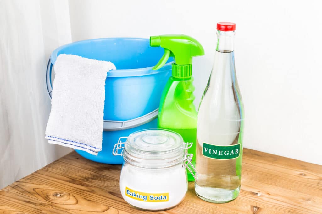 cleaning supplies for how to clean a stainless steel sink