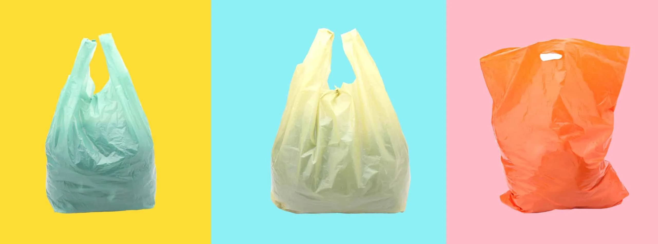 How to Clean a Shower Head 6 Plastic bag on a colorful background.