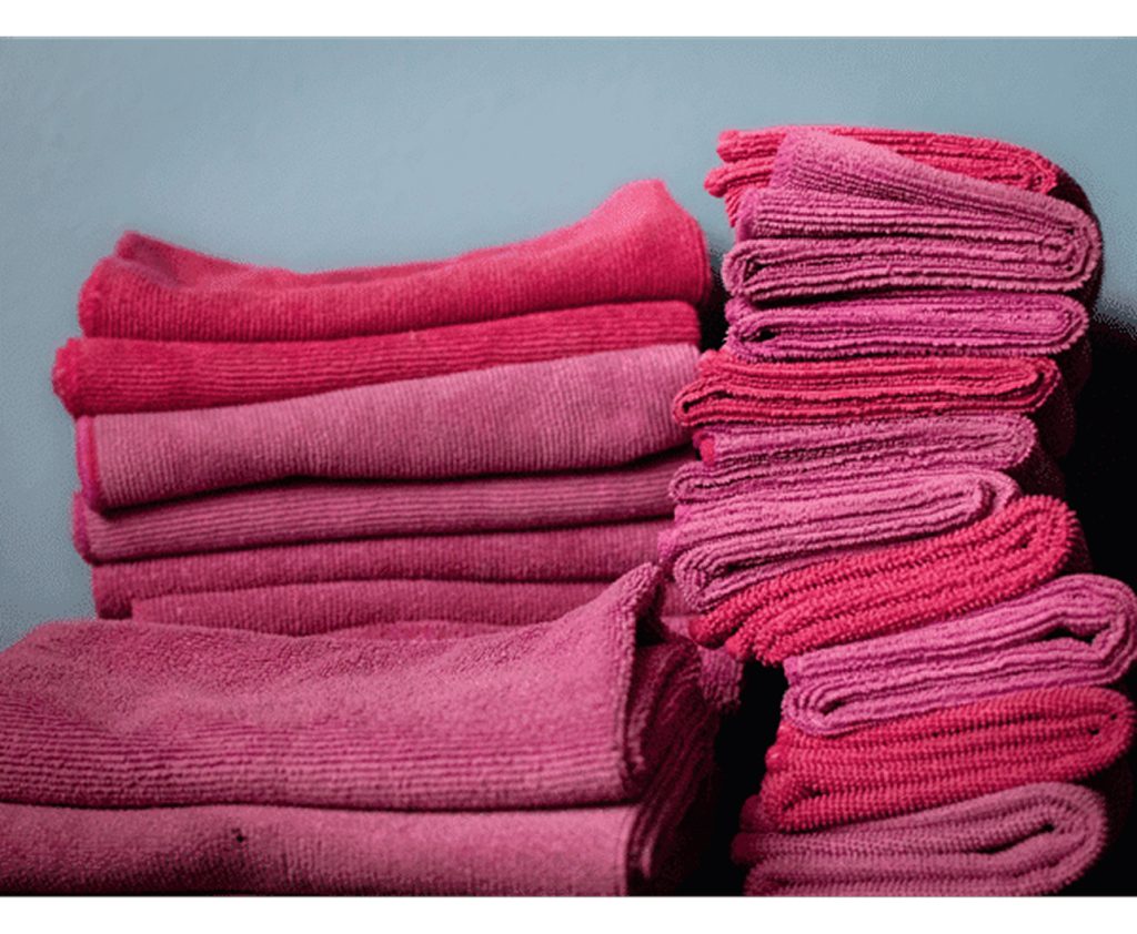 Used Microfiber Cloths 25